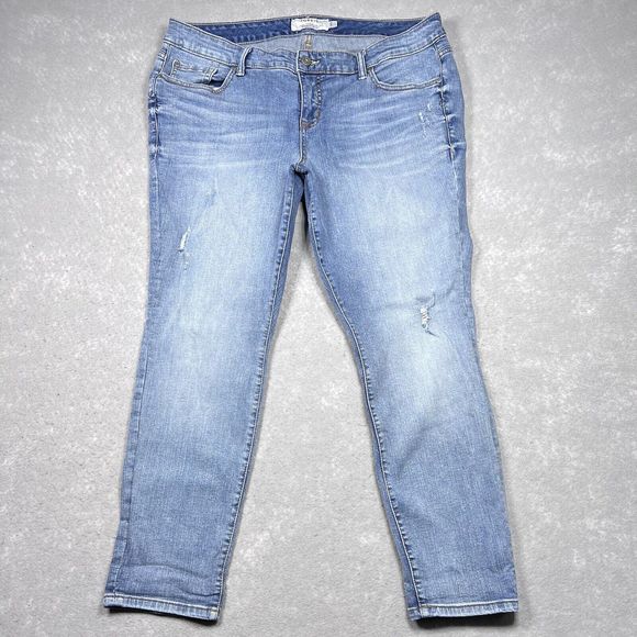 Torrid Jeans Womens 20S Blue Denim Mid Rise Straight Leg Stretch Pockets - Picture 1 of 11